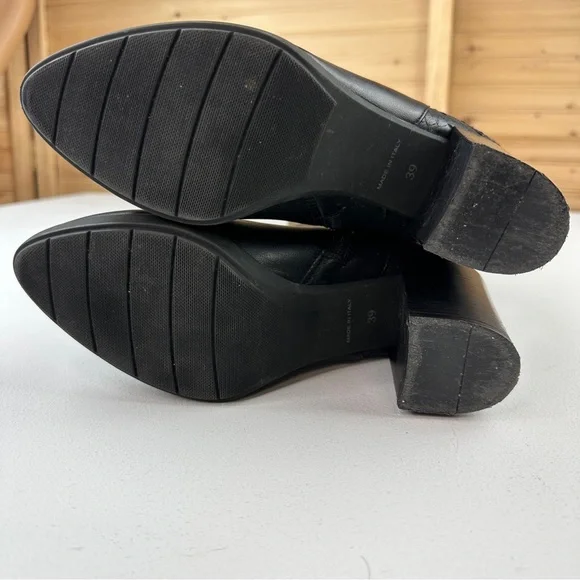 Dune London Knee-High Mid Block Heeled Black Boots Size EU 39 US 8 Dune Black - Picture 6 of 16